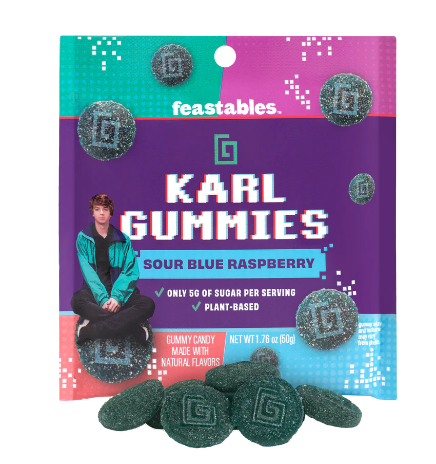 FEASTABLES KARL GUMMIES SOUR BLUE RASPBERRY